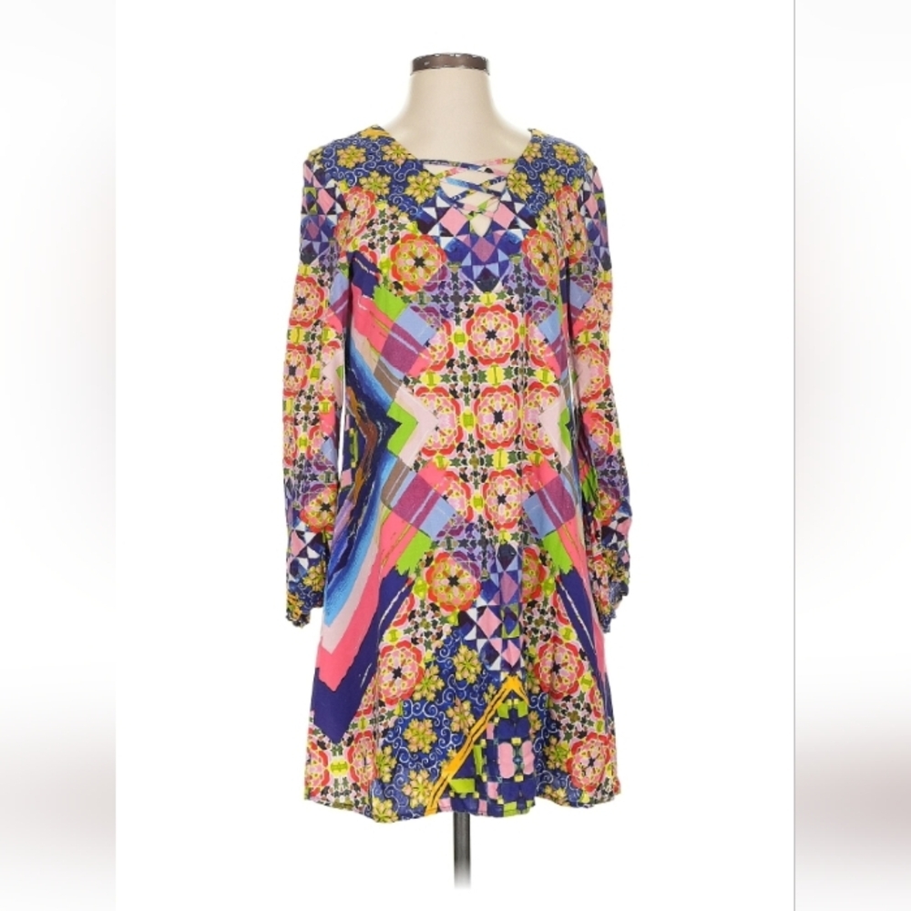 Beige by ECI Multicolor Print Dress Size S